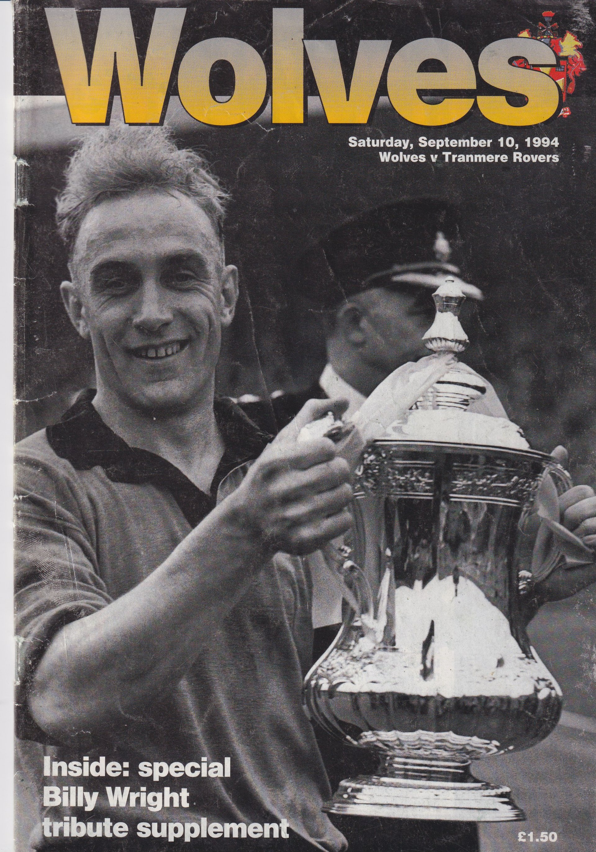 Wolverhampton Wanderers v Tranmere Rovers match programme